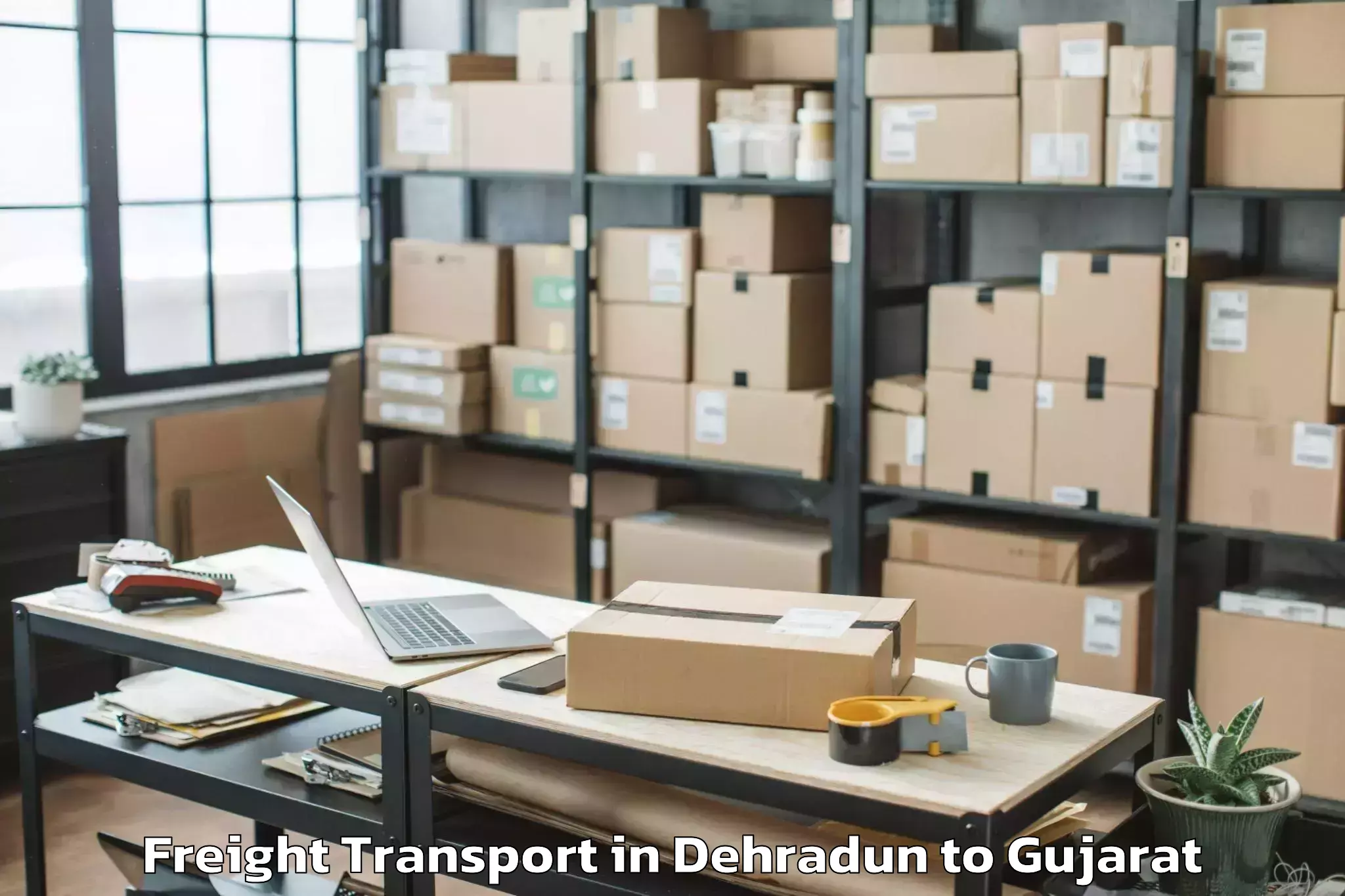 Expert Dehradun to Visavadar Freight Transport